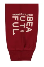 Girl's Sweatshirt 10-13 Years Old Dark Burgundy - Package