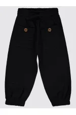 Kız Çocuk Pantolon 2-5 Yaş Siyah - Paket