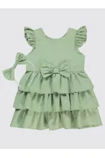 Girl's Vest and Dress Ages 2-5, Almond Green - Package
