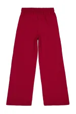 Girls Tracksuit Bottoms 10-13 Years Old Burgundy - Package