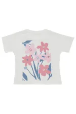 T-shirt fille, 2-5 ans, blanc cassé - Emballage