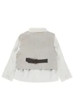 Boys' Shirt, Ages 2-5, Beige - Pack