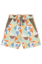 Erkek Çocuk Şort 6-9 Yaş Kahverengi - Paket