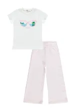 Kız Çocuk Takım 2-5 Yaş Kırık Beyaz-Pembe - Paket