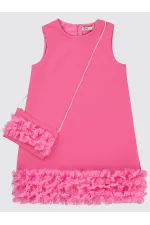 Girl's Vest and Dress 6-9 Years Fuchsia - Package