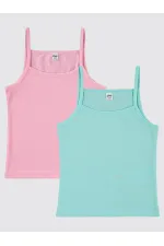 Débardeur pour fille de 2 à 9 ans, rose-menthe - Emballage