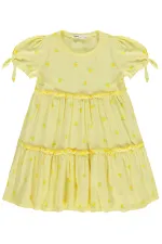 Kız Çocuk Jile ve Elbise 2-5 Yaş Sarı - Paket