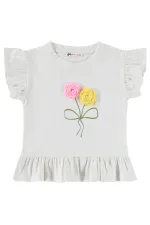 Ensemble pour fille de 2 à 5 ans, écru-rose - Emballage