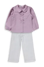 Girls' Outfit Set 2-5 Years Old Lilac-White - Package