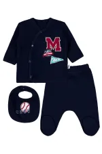 Baby Bodysuit Sets 0-24 Months Dark Navy Blue - Package