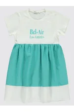 Ensemble gilet et robe vert pour fille (6-9 ans) - Paquet