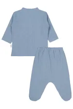 Bebek Pijama Takımı 0-24 Ay Mavi - Paket