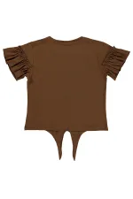Girls' T-shirt, Ages 10-13, Light Brown - Pack