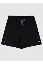 Kız Çocuk Şort 6-9 Yaş Siyah - Paket