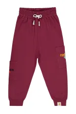 Bas de survêtement garçon 6-9 ans bordeaux - Lot