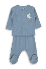 Ensemble pyjama bébé 0-24 mois bleu glacier - Emballage