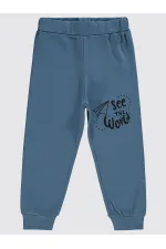 Boys Tracksuit Bottoms 2-5 Years Indigo - Package