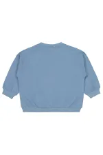 Bebek Sweatshirt 0-24 Ay Buz Mavi - Paket