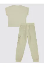 Kız Çocuk Takım 6-9 Yaş Bej - Paket