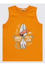 Erkek Çocuk Pijama Takımı 6-9 Yaş Açık Oranj - Paket