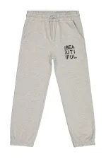 Girl's Tracksuit Bottoms 6-9 Years Old Ecru Melanj - Package