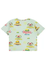 Boys T-Shirt Ages 6-9 Aqua Green - Pack