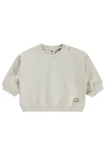 Bebek Sweatshirt 0-24 Ay Açık Bej - Paket