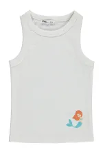T-shirt fille, 6-9 ans, blanc cassé - Emballage