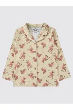 Kız Çocuk Pijama Takımı 10-13 Yaş Açık SütlüKahve - Paket