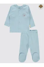 Bebek Pijama Takımı 0-24 Ay Mavi - Paket
