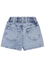 Kız Çocuk Şort 2-5 Yaş Mavi - Paket