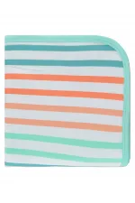 Ensemble couverture et lange pour bébé 0-24 mois blanc - Emballage