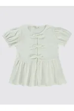 Girl's Shirt 6-9 Years Old Ecru - Package