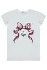 Kız Çocuk Tişört Km 10-13 Yaş Kırık Beyaz - Paket