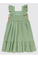 Kız Çocuk Jile ve Elbise 6-9 Yaş Çağla Yeşili - Paket