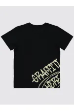 Lot de T-shirts noirs pour garçons de 6 à 9 ans