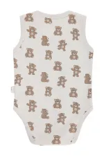 Bebek Çıtçıtlı Badi 0-24 Ay Taş Rengi - Paket