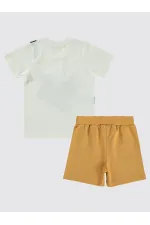 Erkek Çocuk Takım 2-5 Yaş Ekru - Paket