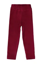 Girl's Leggings 2-5 Years Old Burgundy - Package