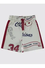 Erkek Çocuk Şort 10-13 Yaş Bordo - Paket