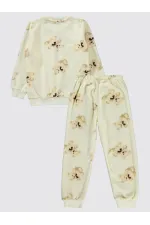 Kız Çocuk Pijama Takımı 10-13 Yaş Tebeşir - Paket