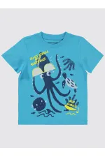 Erkek Çocuk Tişört 2-5 Yaş Turkuaz - Paket