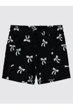 Kız Çocuk Şort 6-9 Yaş Siyah - Paket