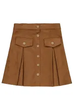 Jupe marron pour fille de 6 à 9 ans - Emballage