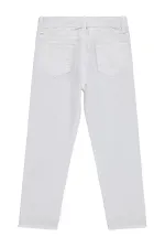 Boys' Trousers, Ages 6-9, White - Pack