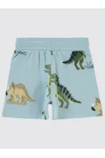 Short garçon 2-5 ans bleu glacier - Emballage