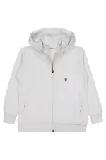 Gilet garçon gris clair 6-9 ans - Emballage