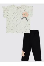 Kız Çocuk Takım 2-5 Yaş Ekru - Paket