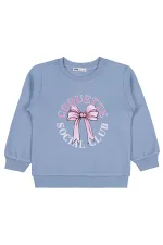 Kız Çocuk Sweatshirt Km 2-5 Yaş Mavi - Paket