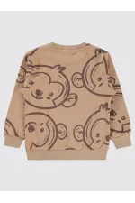 Erkek Çocuk Sweatshirt 2-5 Yaş Vizon - Paket